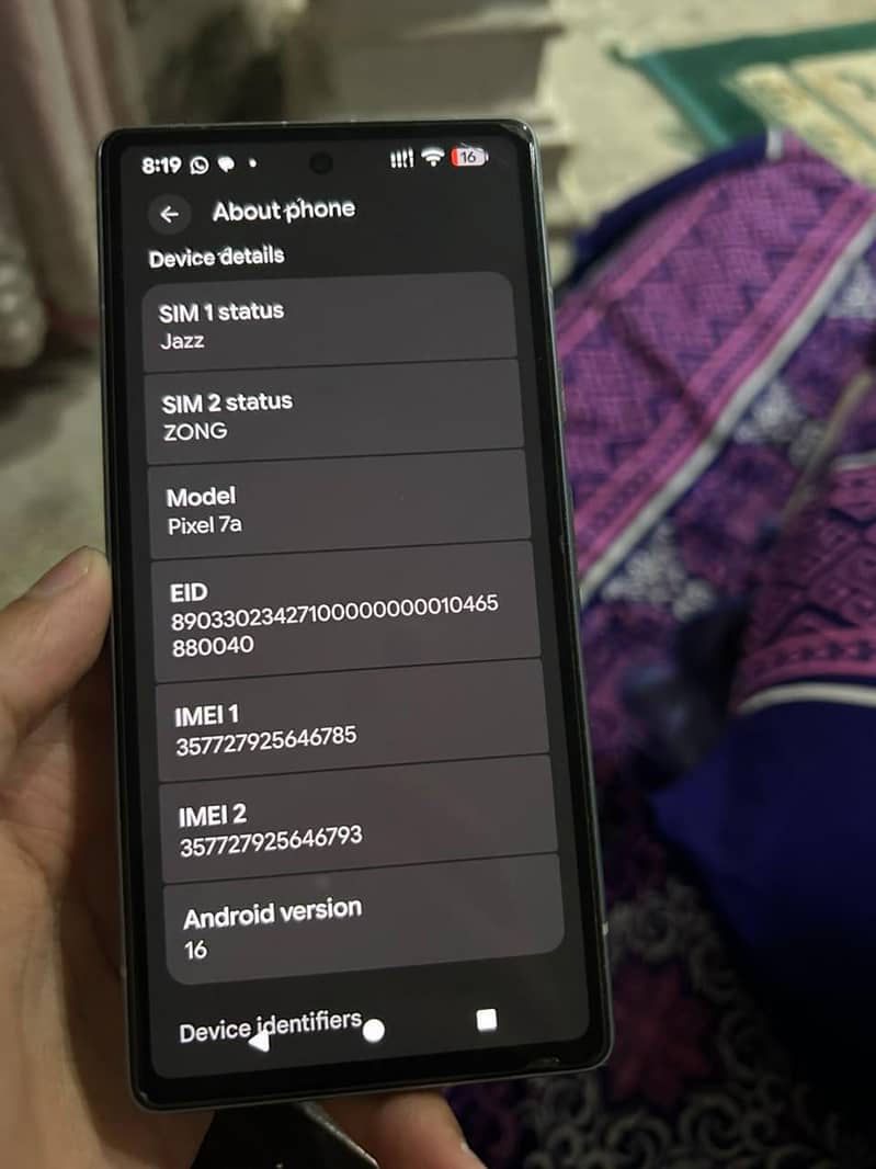 Google Pixel 7a 6