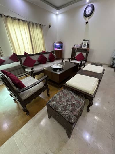 9 Seater Vintage Style Carving Sofa Set and Table