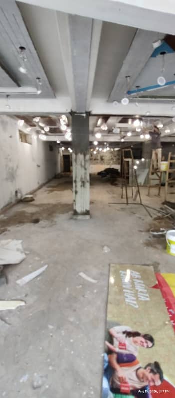 1 Kanal Ground floor commercial hall on 200 ft road near canal rd