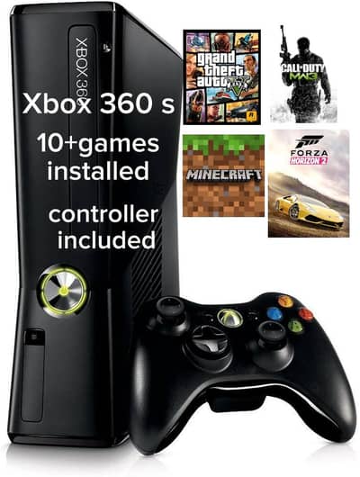 xbox 360 slim with 10+ games included