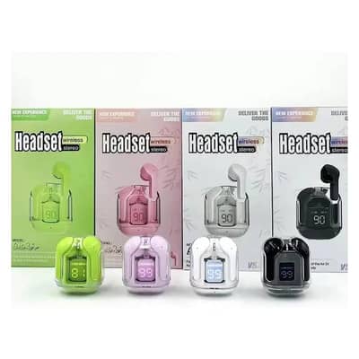 Air31 Transparent Case TWS Wireless Bluetooth Earbuds - Brand New