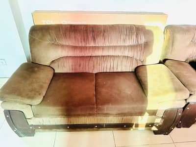 6 seater velvet sofa