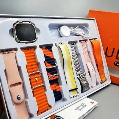 Ultra Smart Watch 7-in-1 Combo with Interchangeable Straps - Brand New