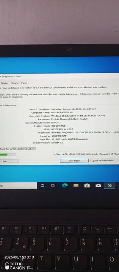 Lenovo T14 touch screen laptop. . . . 16 GB ram 512 GB ssd.