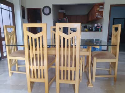 6 Chair Dining Table - Oakwood