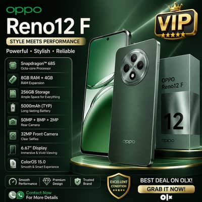 OPPO Reno12 F 8GB/256GB — Used, Excellent Condition