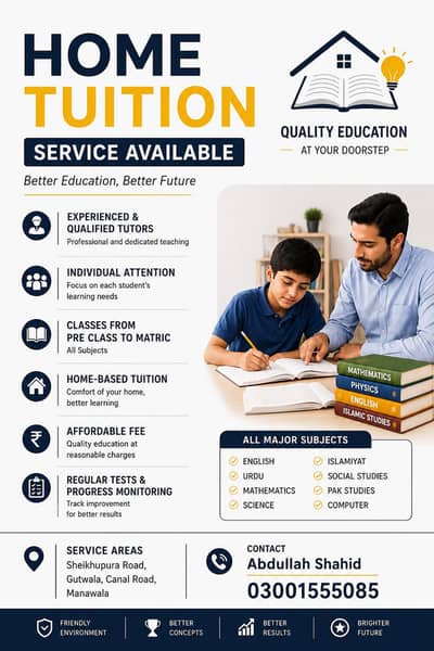 Home Tuition Pre Class to Matric