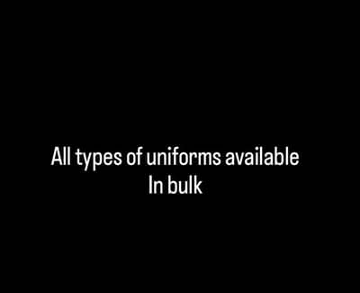 all types of uniforms available in bulk