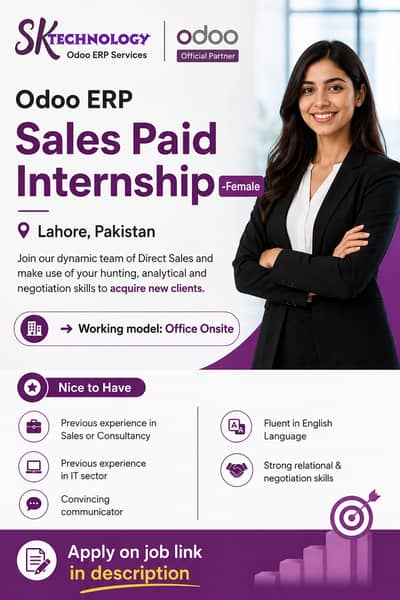 Odoo ERP Sales Paid Internship