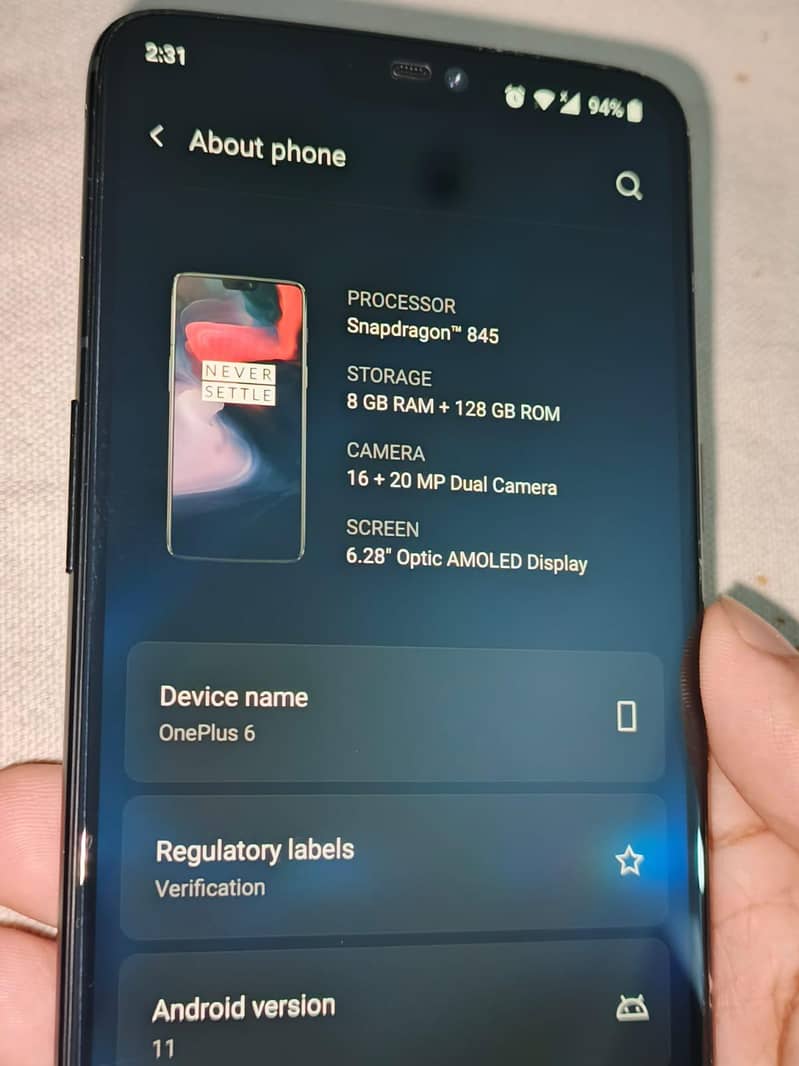 One Plus 6 (8/128) 3