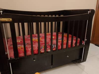 cot with genuine wood