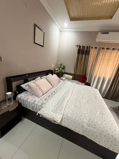 Selling Koncept Brand Bed Only - King Size Dark Wood