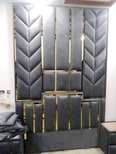 Luxury Wooden Bed Back Wall Panel | Modern Bedroom Decor