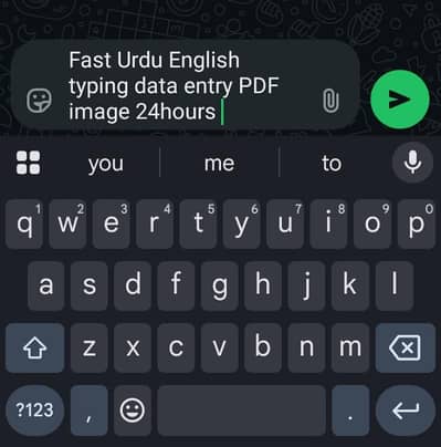 Fast Urdu English typing data entry PDF image 24hours me delivery
