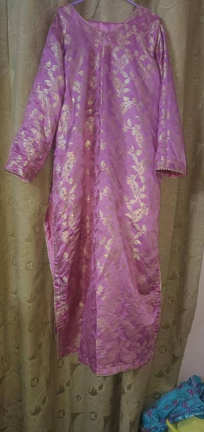 t pink banarsi silk