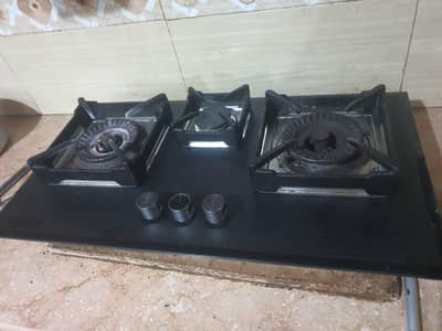Tampered Glass Parco Stove good Conditions