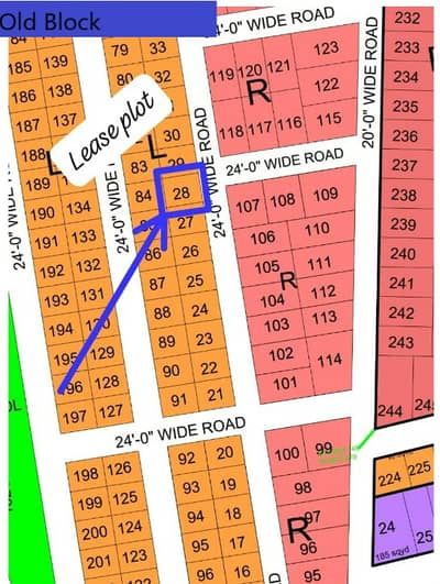 LEASED PLOT FOR SALE NORTH TOWN RESIDENCY PHASE-01 OLD BLOCK