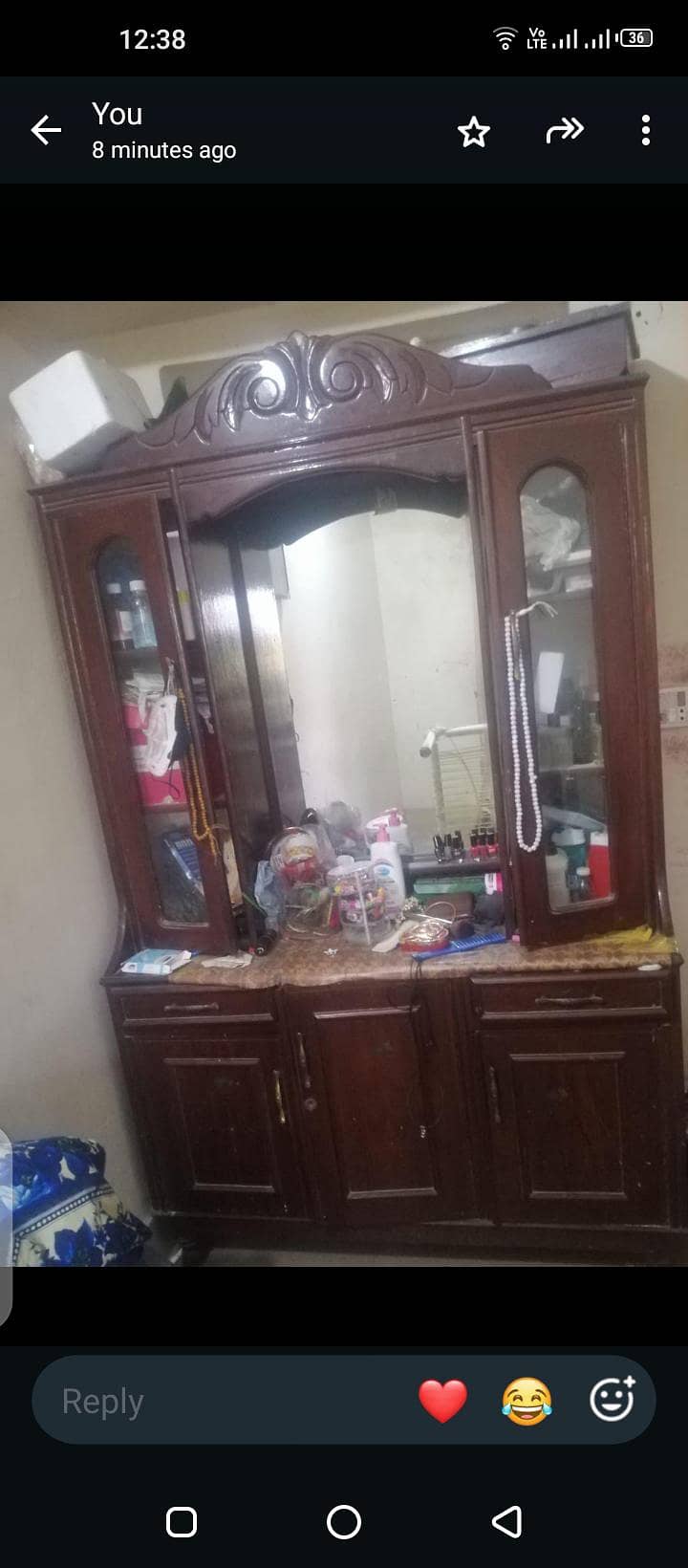 خوبصورت ڈریسننگ مضبوط لکڑی کالا کیکر اور شیشم کی لکڑی سے بنا ھوا  ک 0