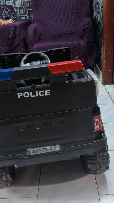 police jeep black color