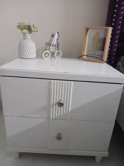 2 deco side tables and one dressing table