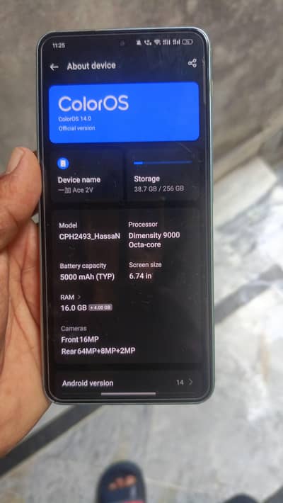 OnePlus ace 2v 16/256