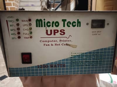 Micro Tech UPS 1200 Watts (100% Pure Copper Excellent Condition