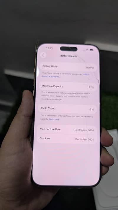 iPhone 16 Pro Max 256GB | Mercantile PTA Approved | 92% BH