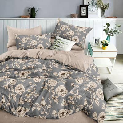 Pure Cotton King Size Bedsheet With Pillow Cases