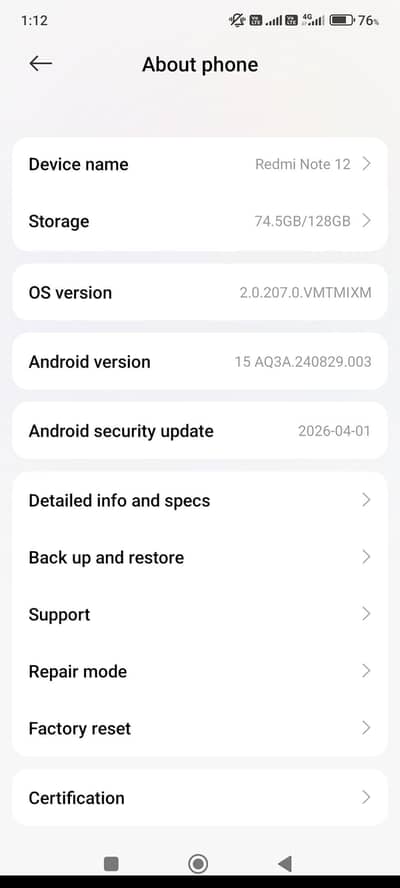 Xiaomi Redmi Note 12