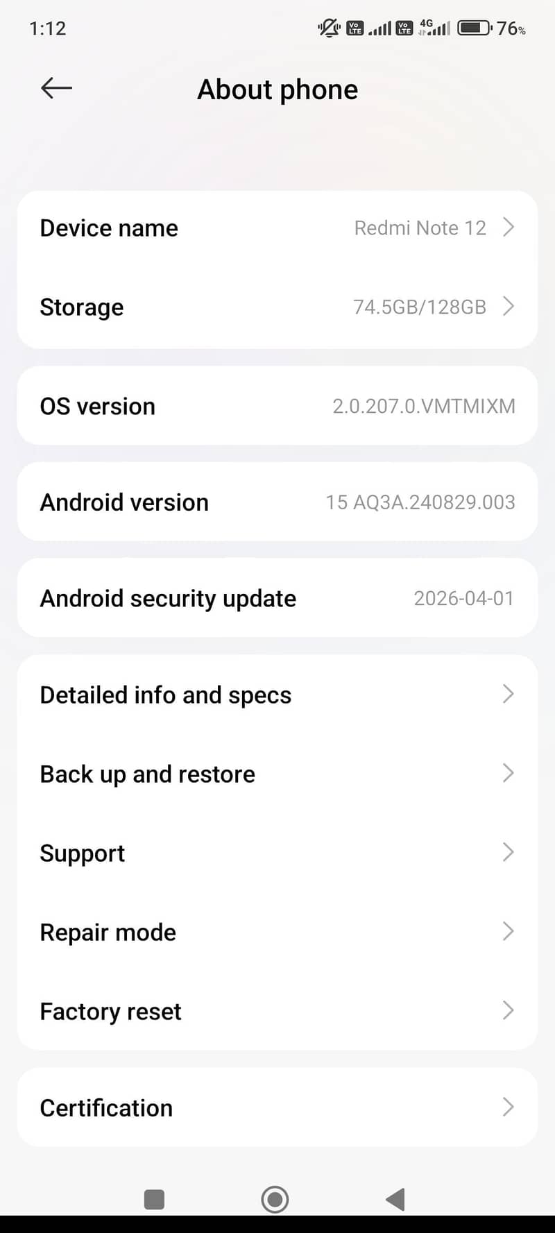 Xiaomi Redmi Note 12 0