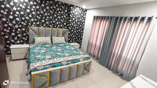 Par Day and short Time One and Two BeD Room appaertment Available Bahria Town Phase 4 and 6 Empire Heights 2 family apartment any time available