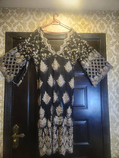 Preloved Ready to wear fancy net long shirt with wide sleeves