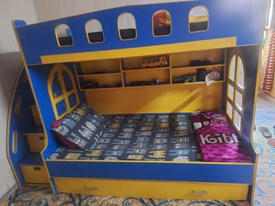 Bunker bed with stairs storage