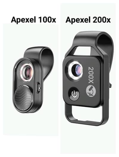Apexel 100x and 200x smarphone microscope lens