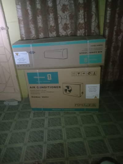 Hisense 1 ton inverter ac . new sealed pack