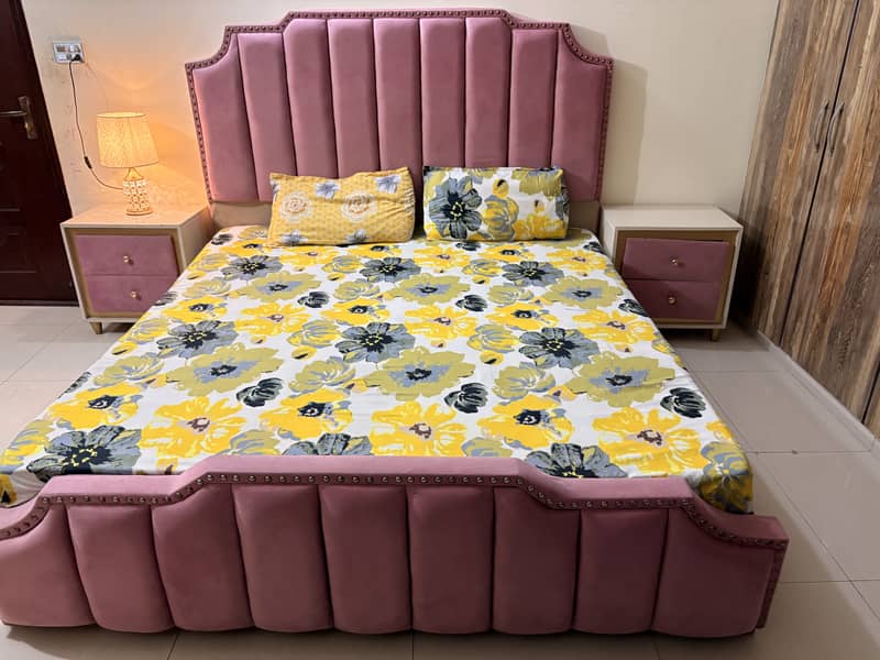 Double Bed with side table 2