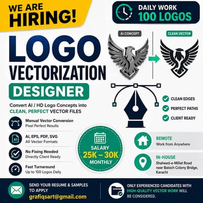 Logo Vectorization Designer — Remote / In-House