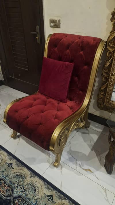 Red sofa chairs