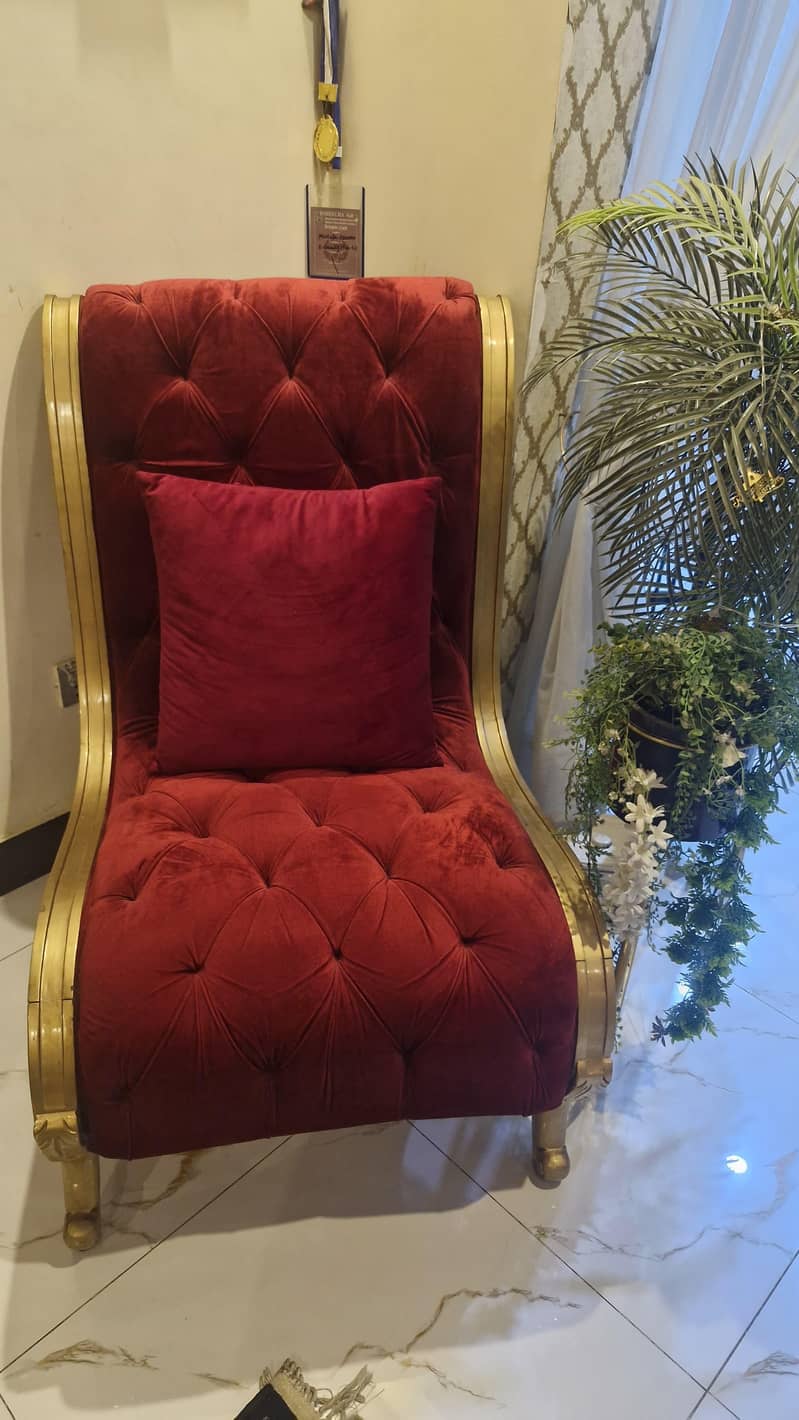 Red sofa chairs 2