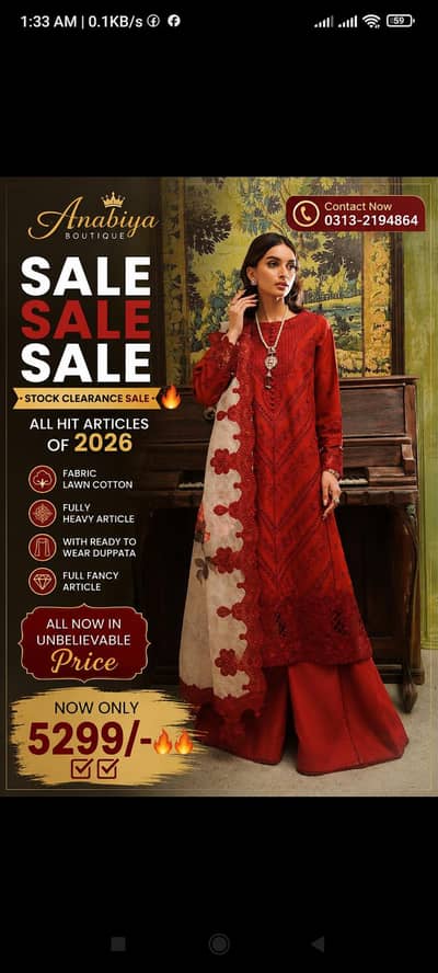 Branded Ladies Unstitched Suit - Best Offer