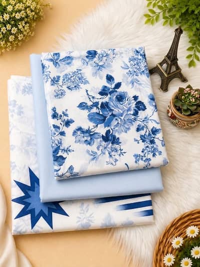 “Blue Floral Elegance ”
