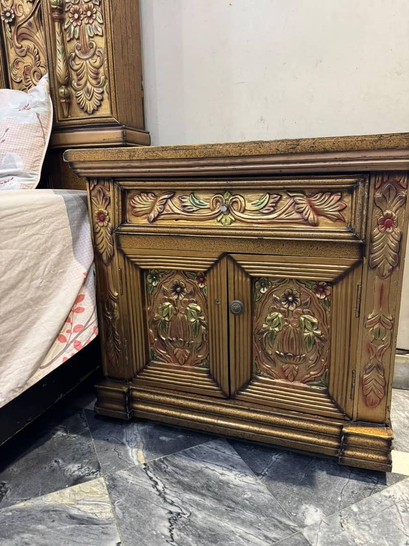 chinioti solid wood bed set 3