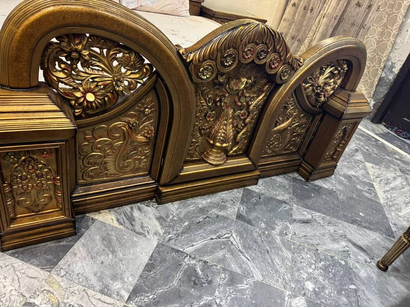 chinioti solid wood bed set 4
