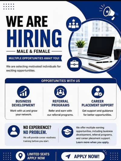 Part Time & Full Time Staff Required – Lahore