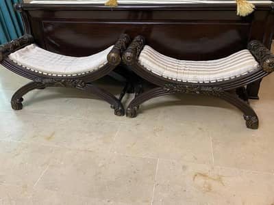 pure wood antique stools