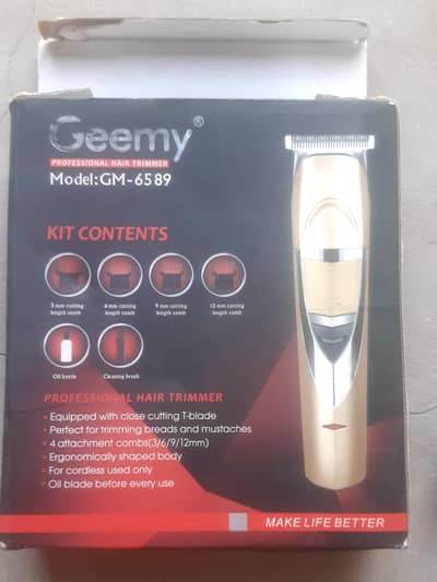 Geemy GM-6589 Rechargeable Hair & Beard Trimmer