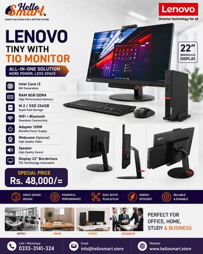 Dell HP Lenovo MiniPC I5 6 Gen 8/256, HP I3 8Gen, Dell I5 7Gen Desktop