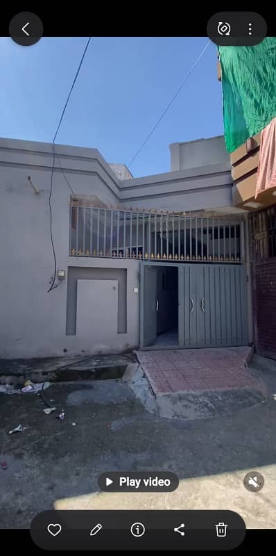 4 marla singal story house for rent