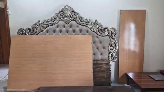 Bed with two side tables, dressing table, two chairs