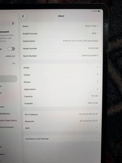 Apple ipad a2229
